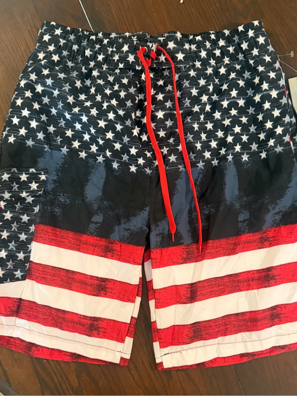 Men's American Flag Swim Trunks - Red, White & Blue
